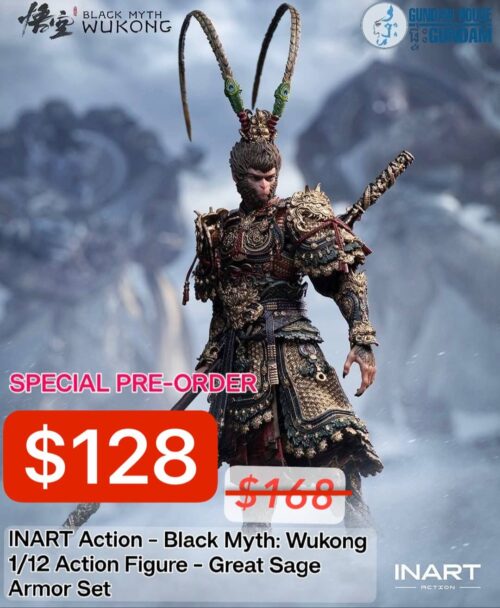 SPECIAL PRE-ORDER $128 
INART Action - Black Myth: Wukong 1/12 Action Figure - Great Sage Armor Set!